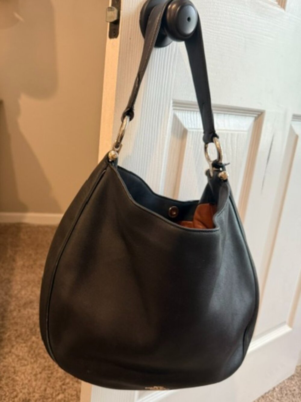 Coach Black Leather Shoulder Bag
